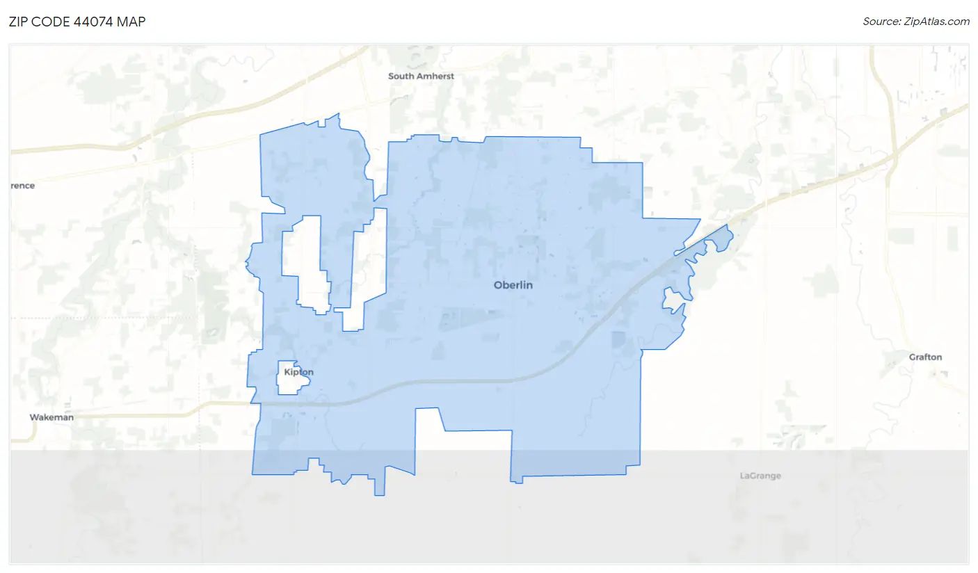 Zip Code 44074 Map