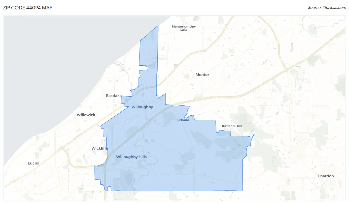 Zip Code 44094 Map