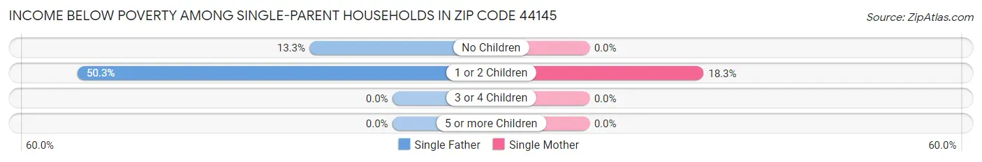 Income Below Poverty Among Single-Parent Households in Zip Code 44145