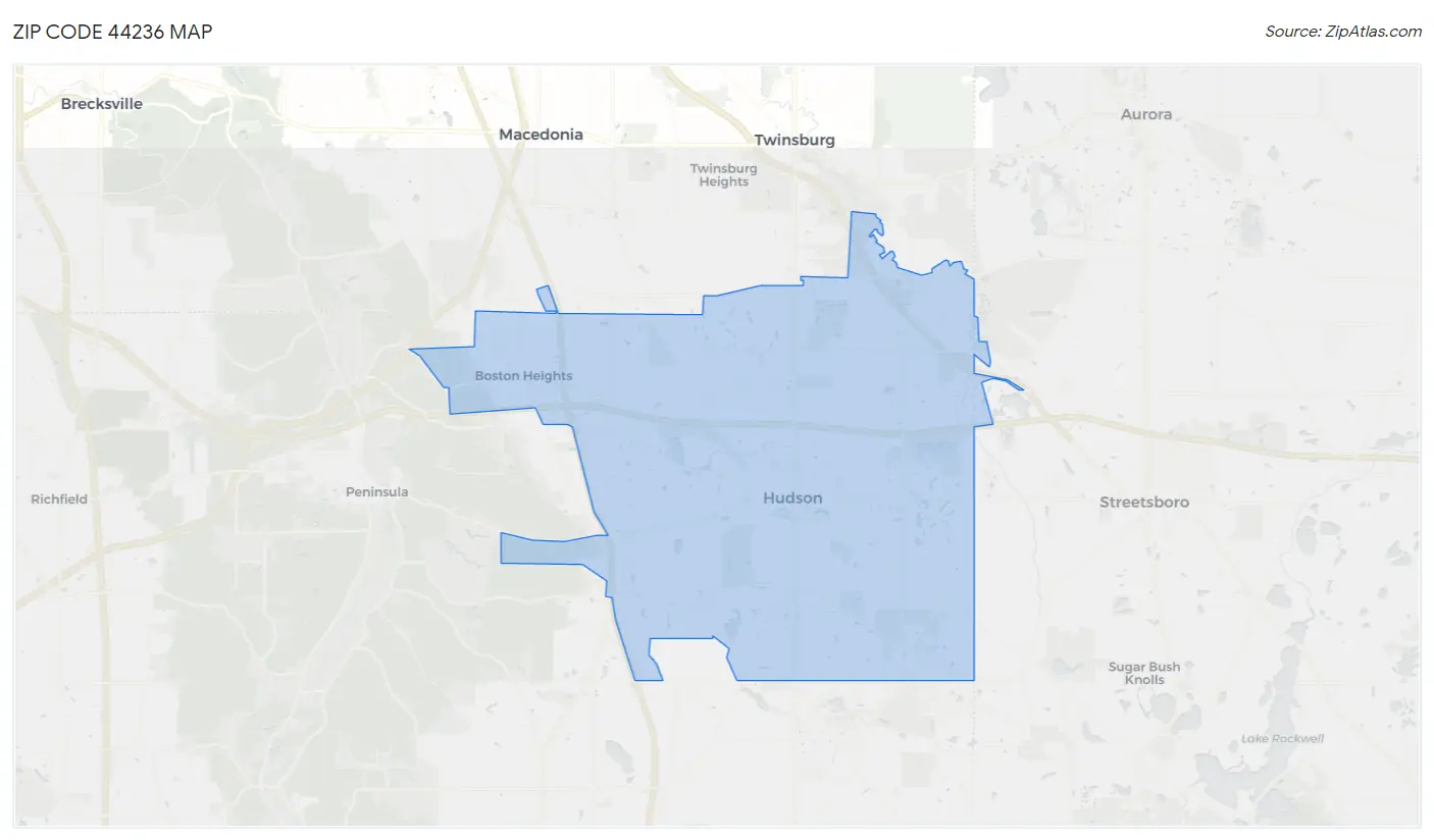 Zip Code 44236 Map