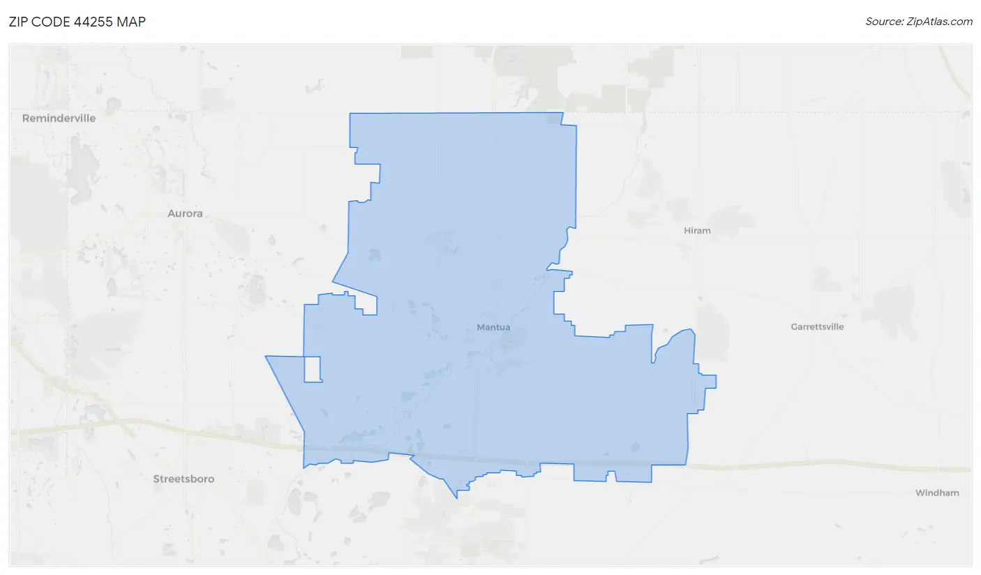 Zip Code 44255 Map