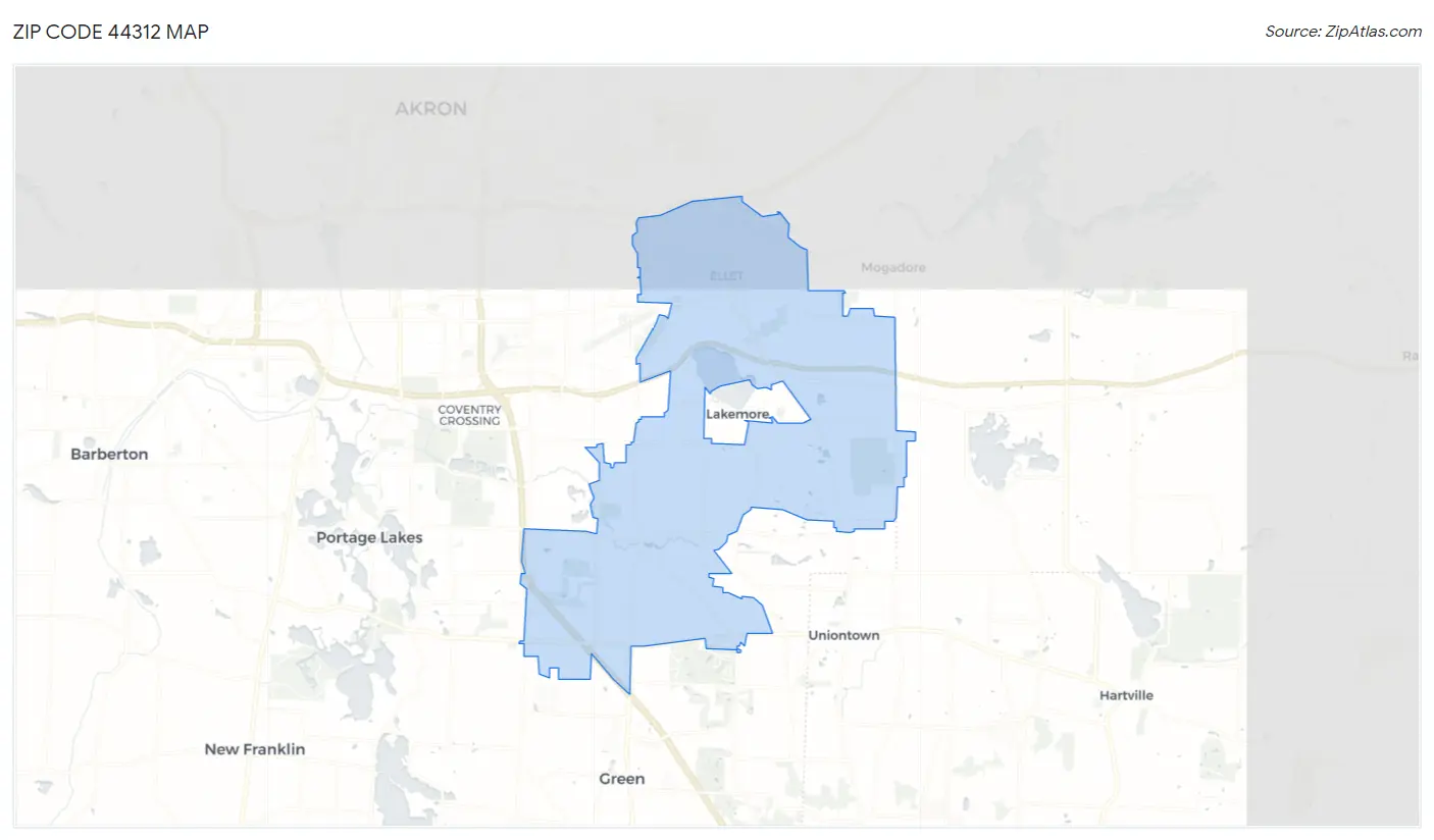 Zip Code 44312 Map