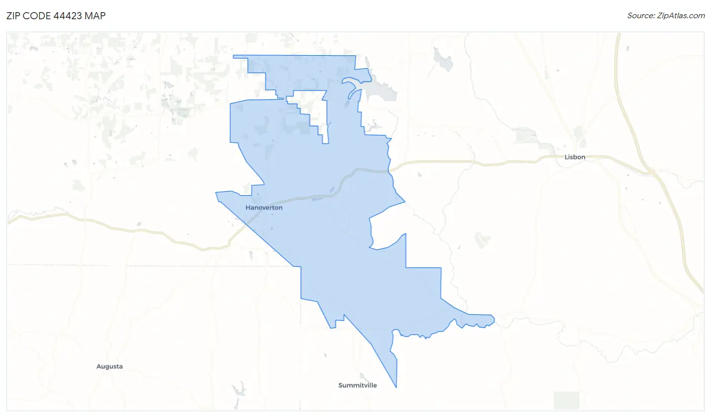 Zip Code 44423 Map