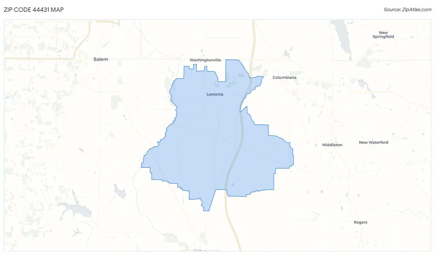 Zip Code 44431 Map