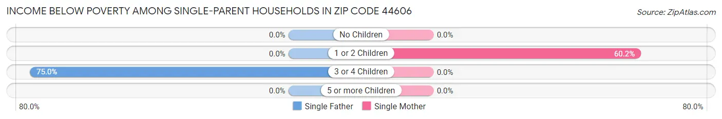 Income Below Poverty Among Single-Parent Households in Zip Code 44606