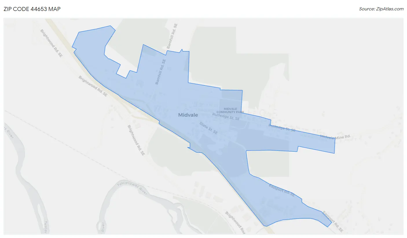 Zip Code 44653 Map