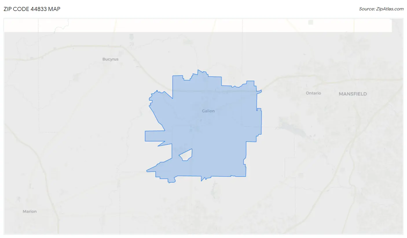 Zip Code 44833 Map