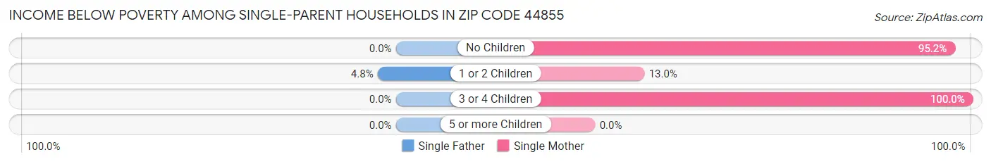 Income Below Poverty Among Single-Parent Households in Zip Code 44855