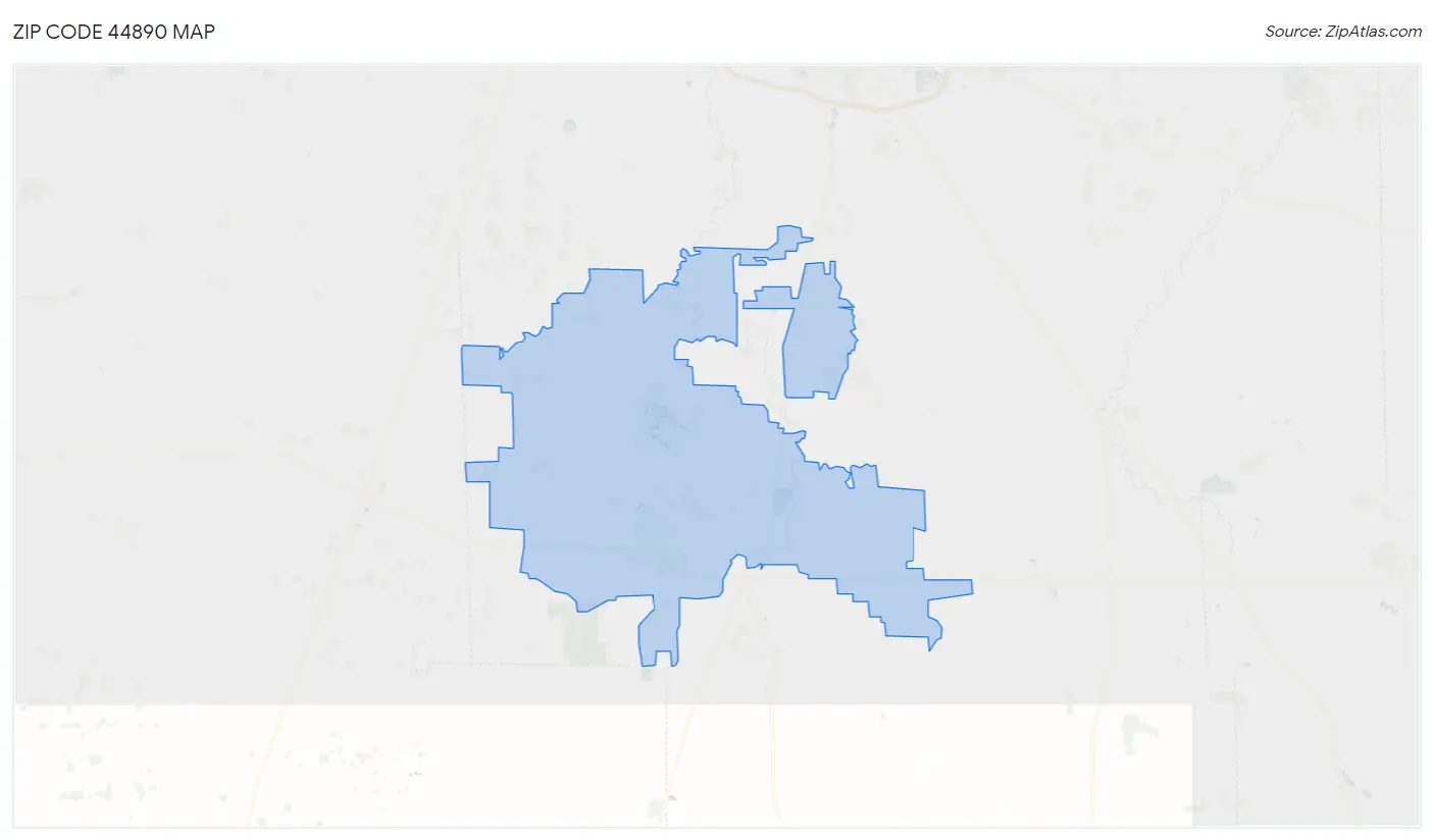 Zip Code 44890 Map