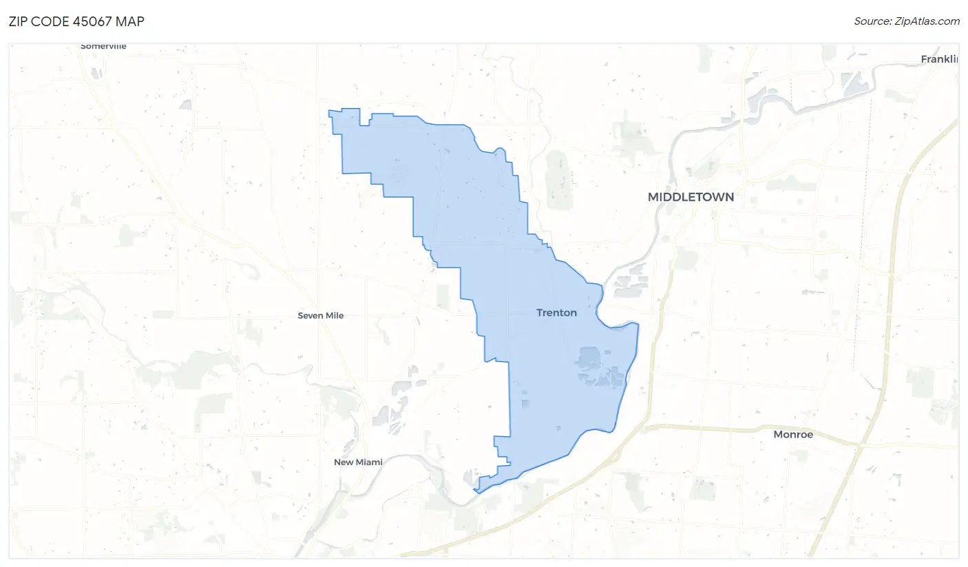 Zip Code 45067 Map