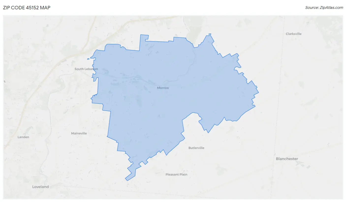 Zip Code 45152 Map