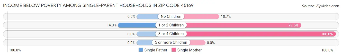 Income Below Poverty Among Single-Parent Households in Zip Code 45169