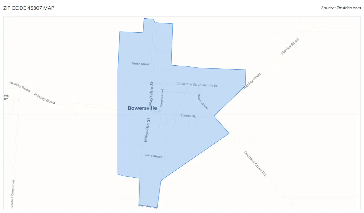 Zip Code 45307 Map