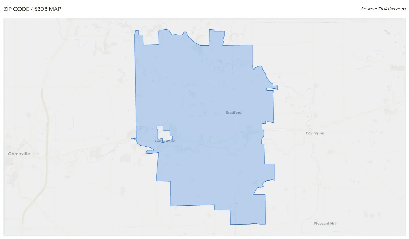 Zip Code 45308 Map