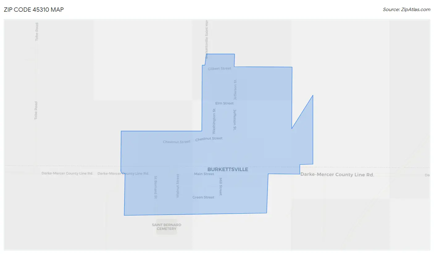 Zip Code 45310 Map