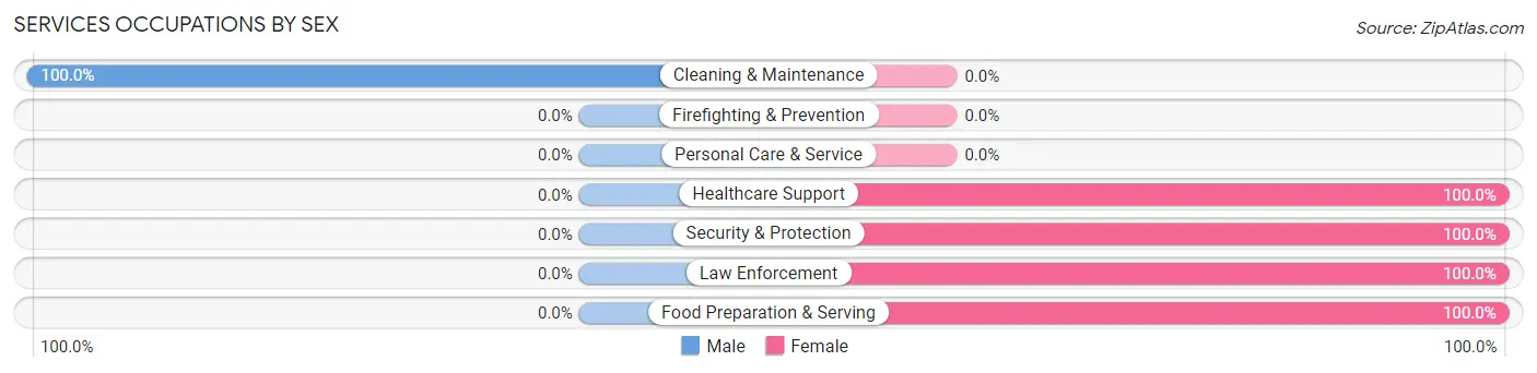 Services Occupations by Sex in Zip Code 45340