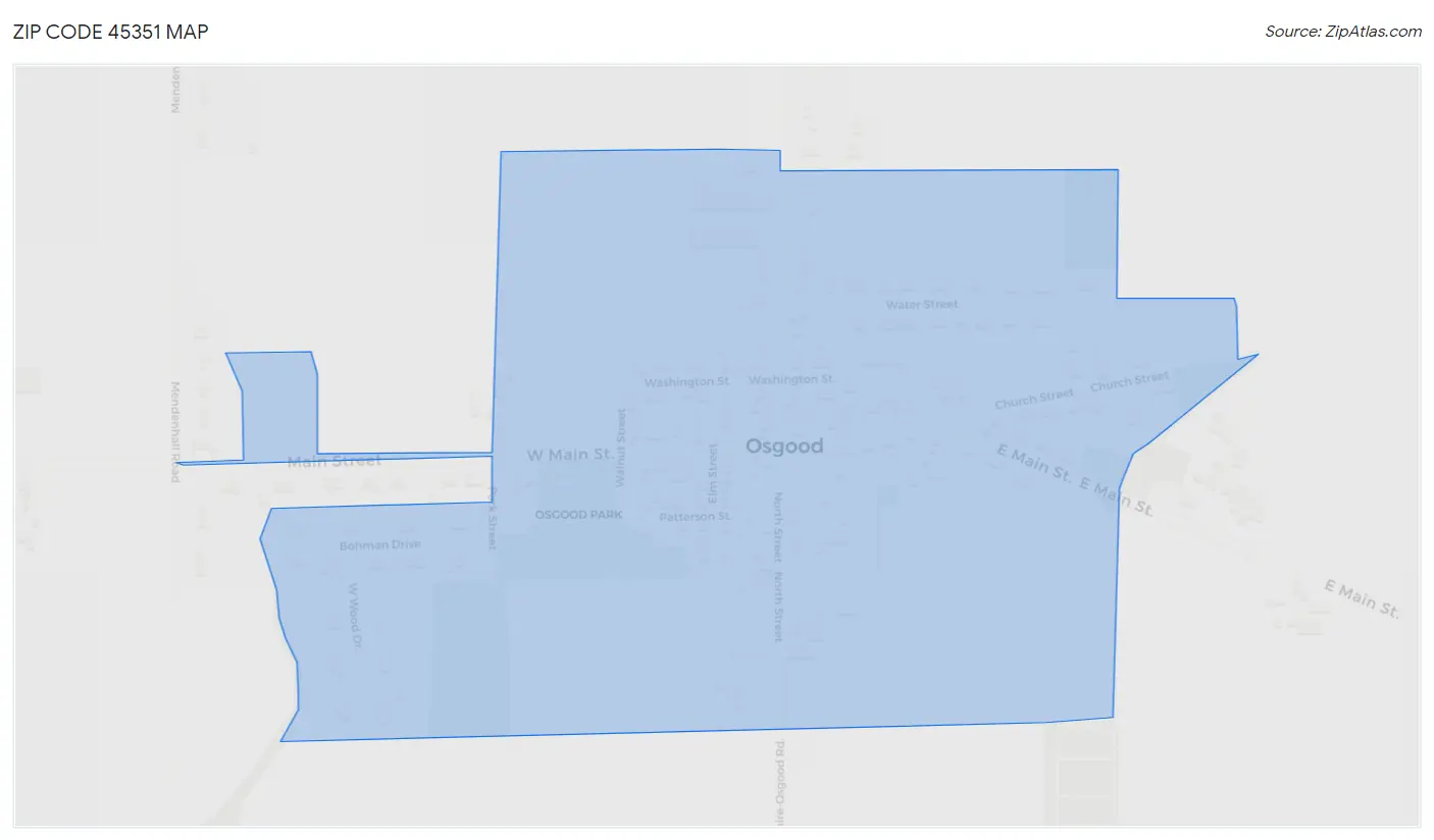 Zip Code 45351 Map