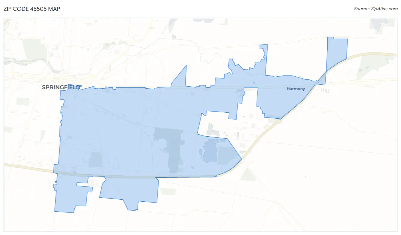 Zip Code 45505 Map