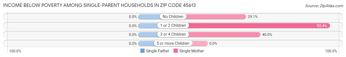 Income Below Poverty Among Single-Parent Households in Zip Code 45613