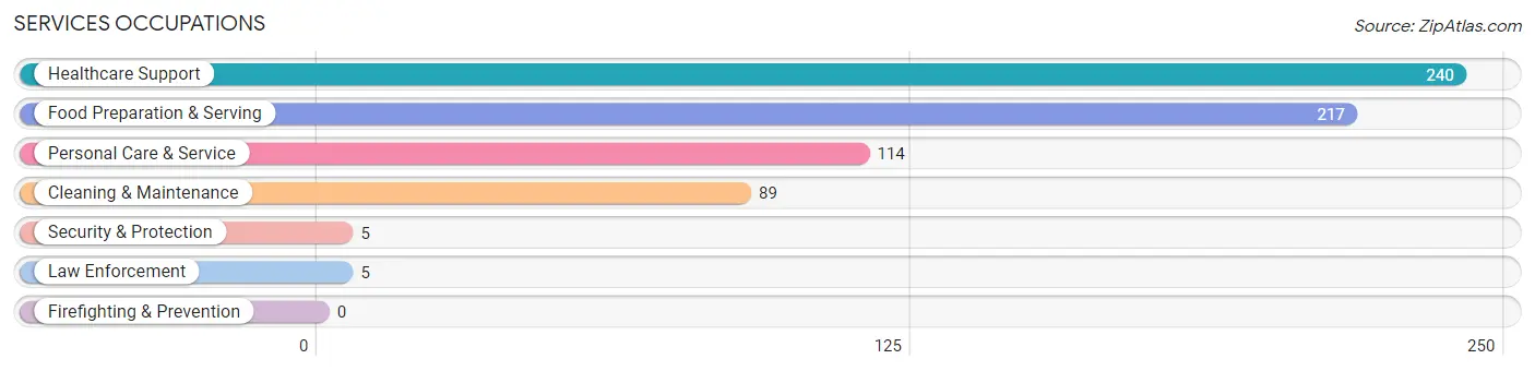 Services Occupations in Zip Code 45619