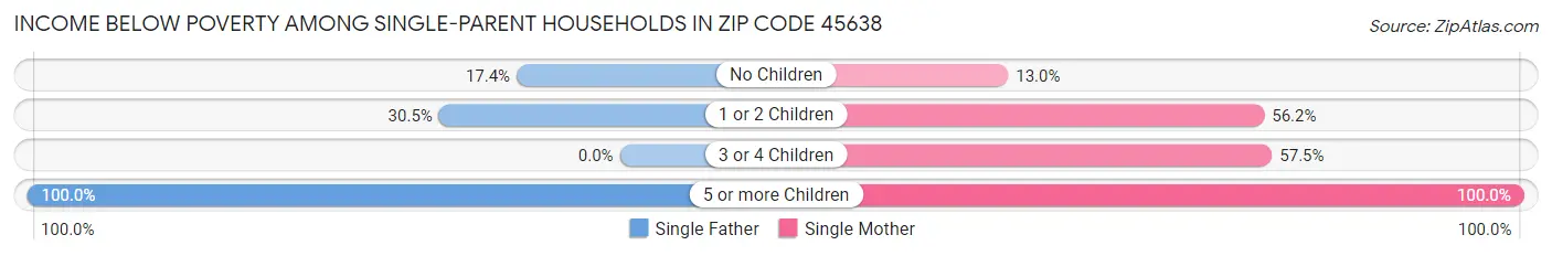 Income Below Poverty Among Single-Parent Households in Zip Code 45638