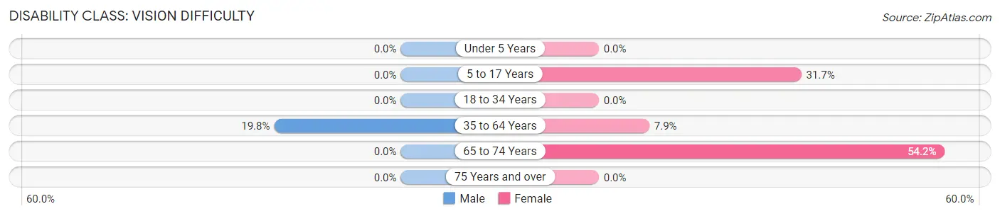 Disability in Zip Code 45650: <span>Vision Difficulty</span>