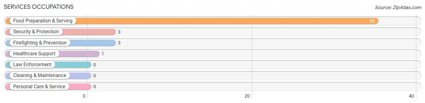 Services Occupations in Zip Code 45671