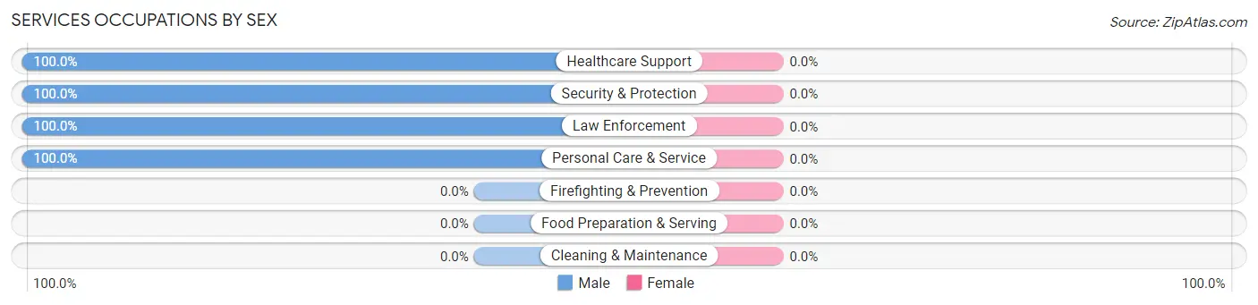 Services Occupations by Sex in Zip Code 45672