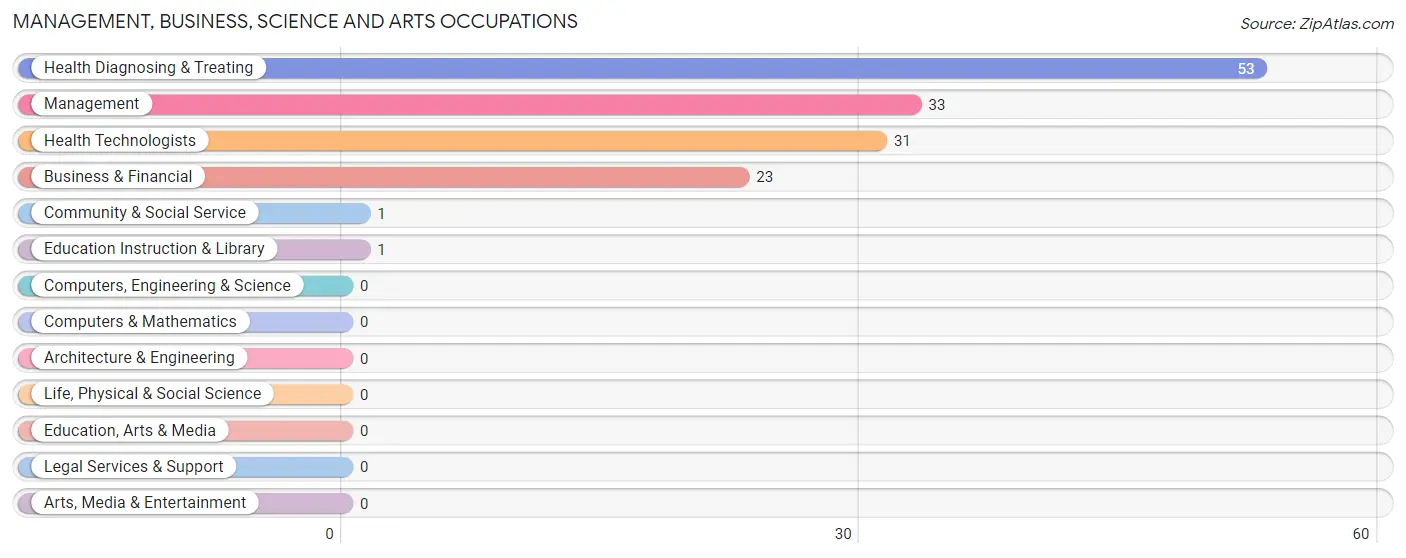 Management, Business, Science and Arts Occupations in Zip Code 45684