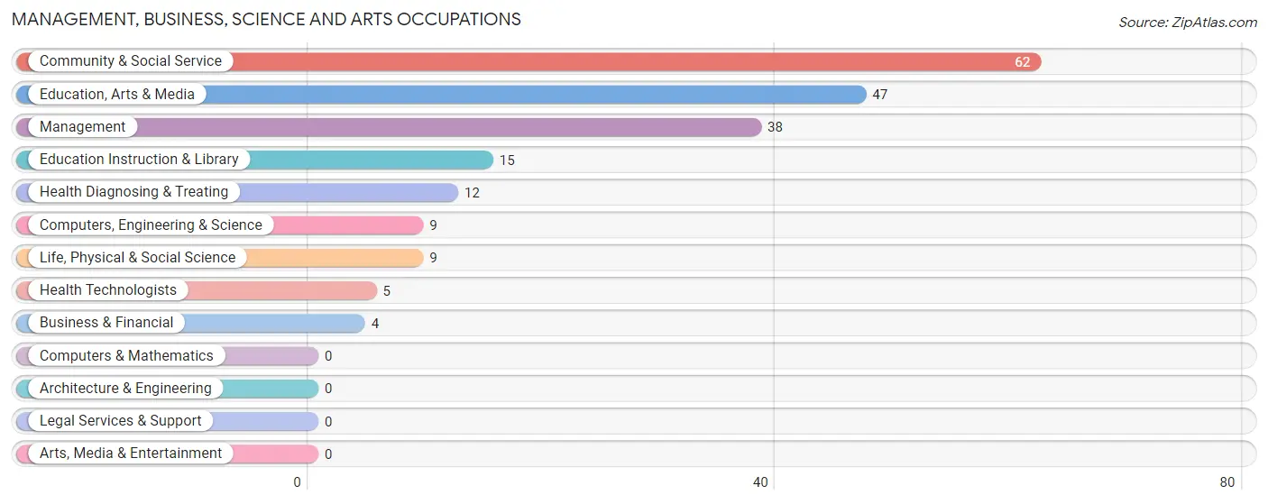 Management, Business, Science and Arts Occupations in Zip Code 45719