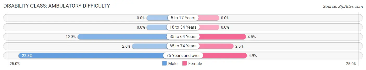 Disability in Zip Code 45786: <span>Ambulatory Difficulty</span>