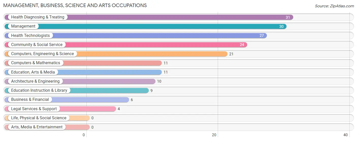 Management, Business, Science and Arts Occupations in Zip Code 45862