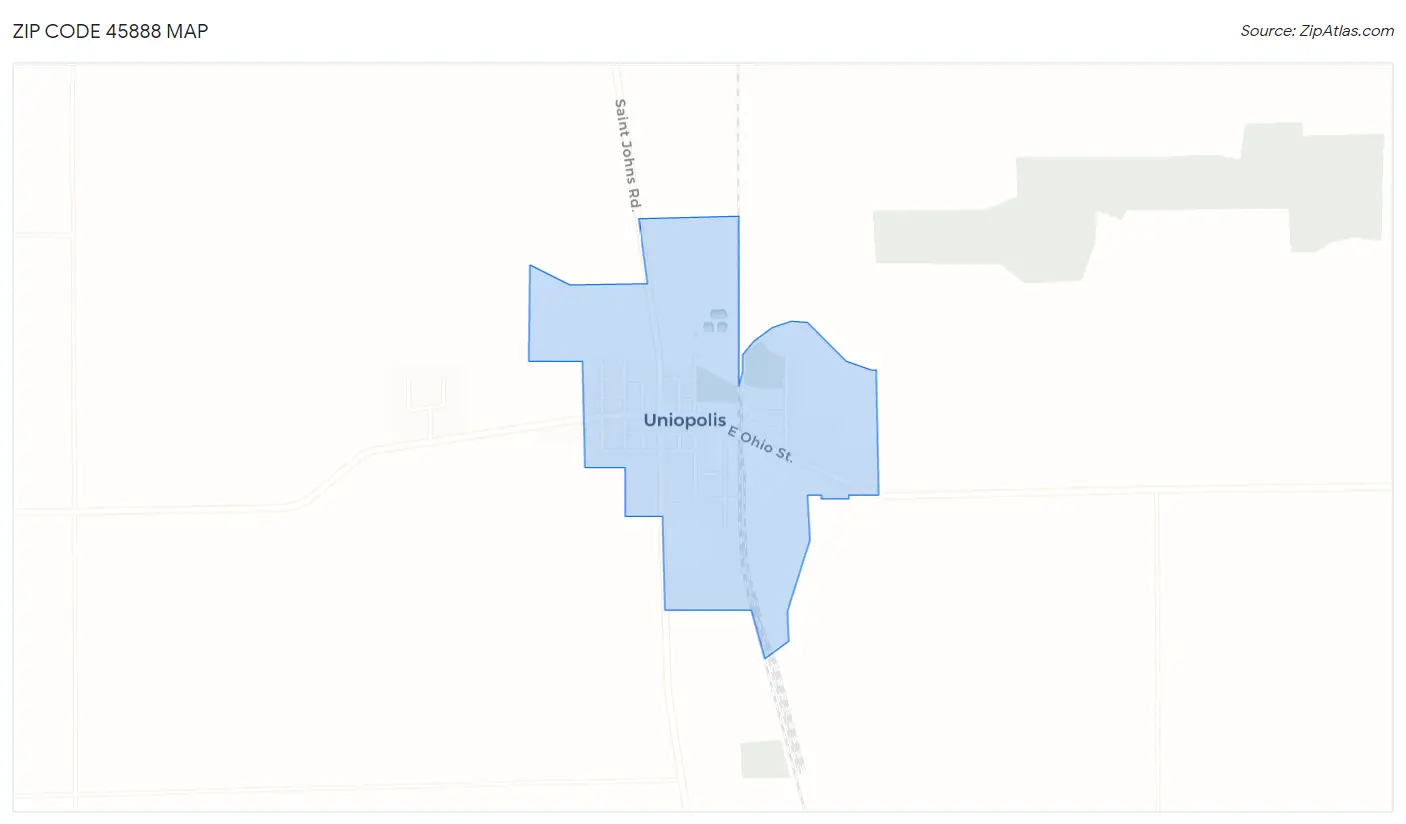 Zip Code 45888 Map