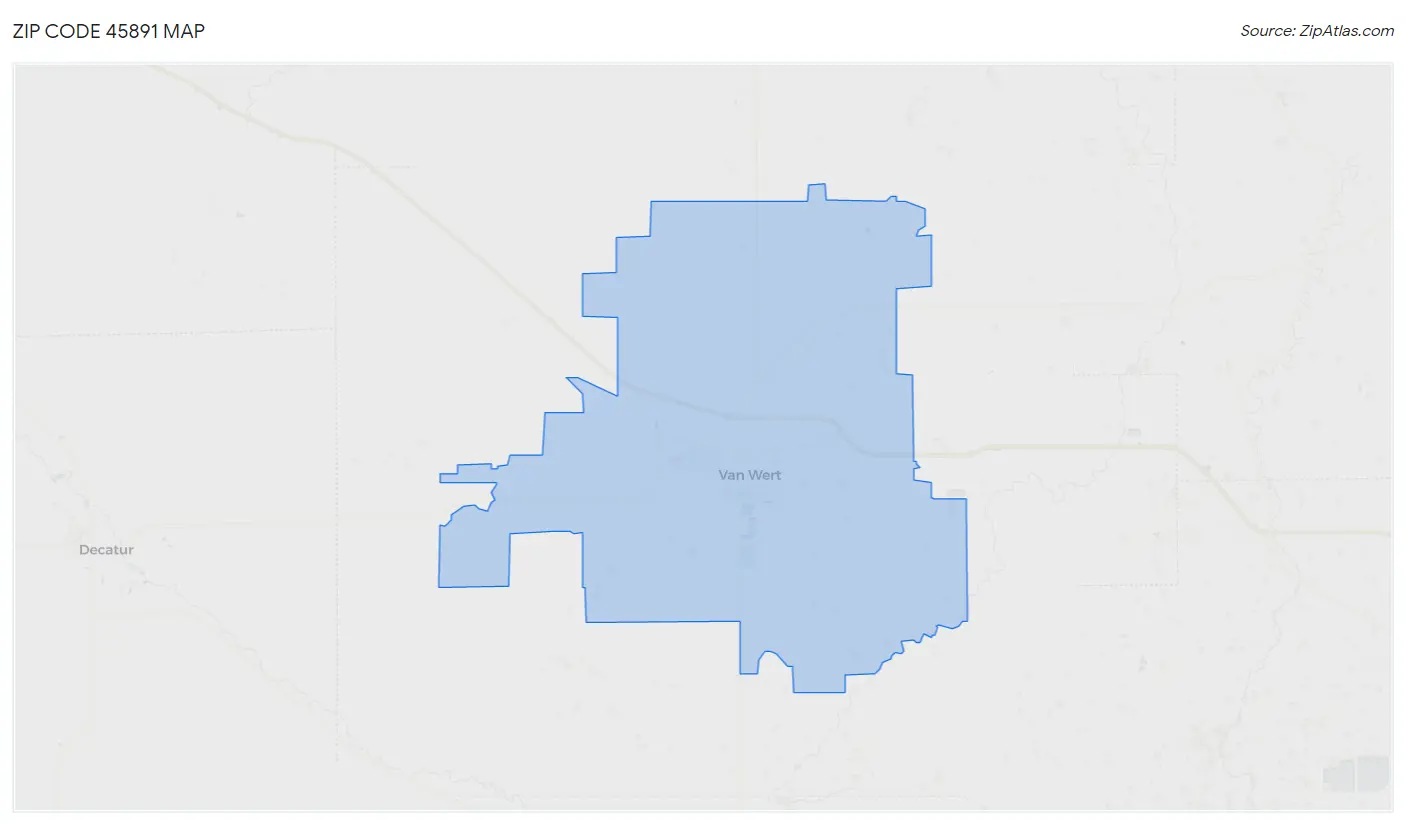 Zip Code 45891 Map