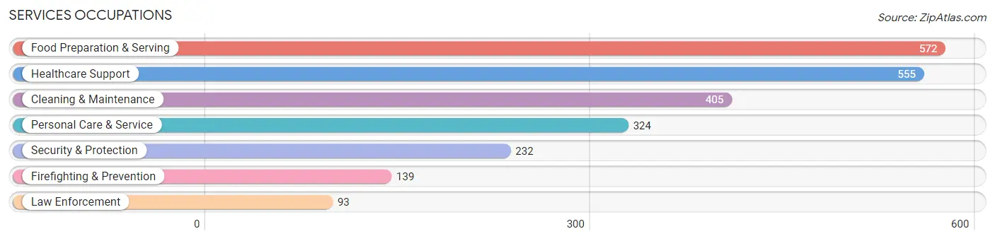 Services Occupations in Zip Code 46012