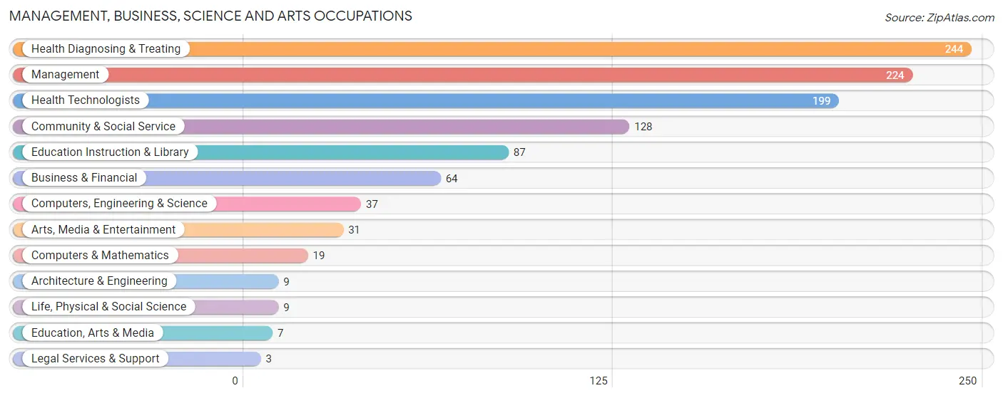 Management, Business, Science and Arts Occupations in Zip Code 46030