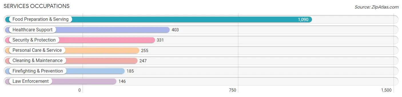 Services Occupations in Zip Code 46032