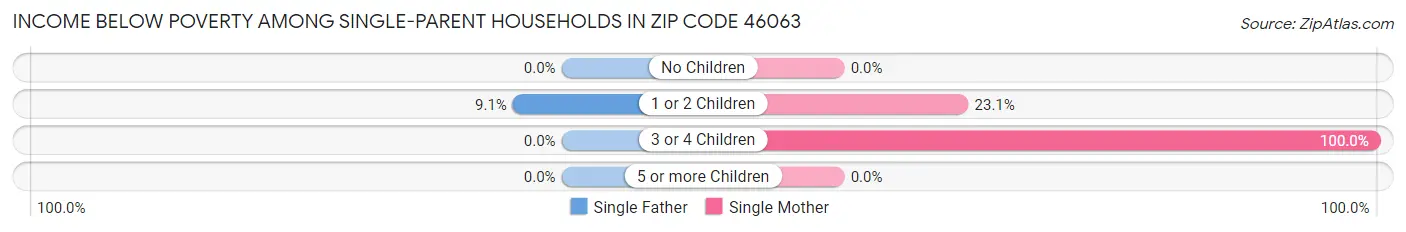 Income Below Poverty Among Single-Parent Households in Zip Code 46063
