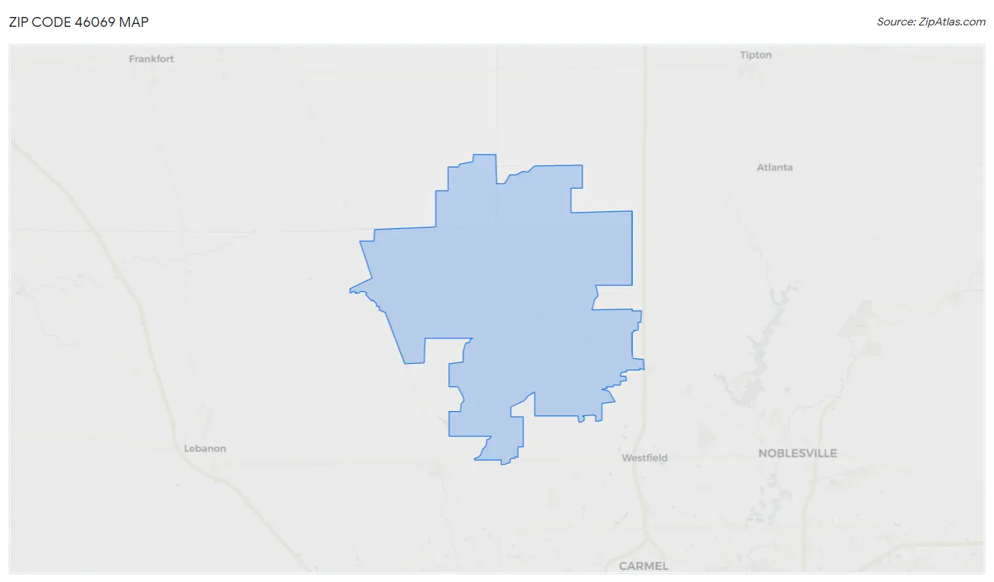 Zip Code 46069 Map