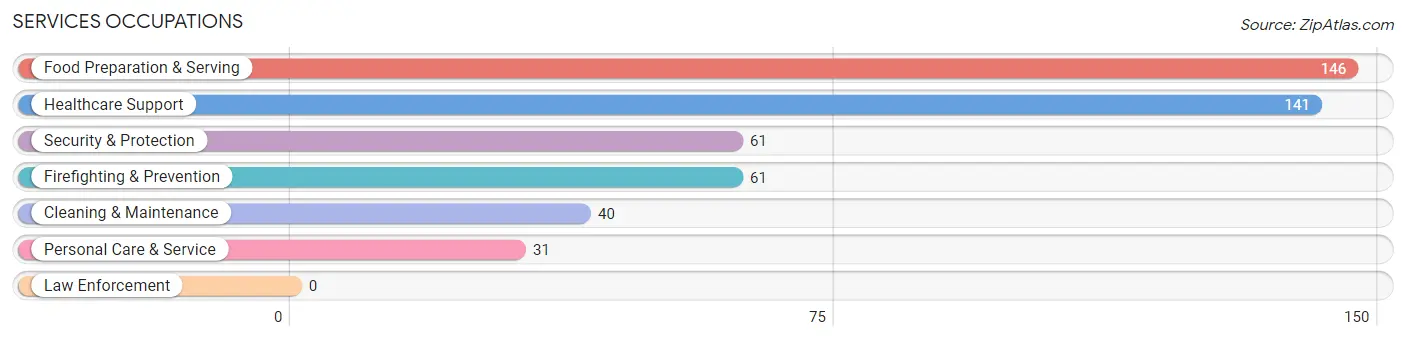 Services Occupations in Zip Code 46106