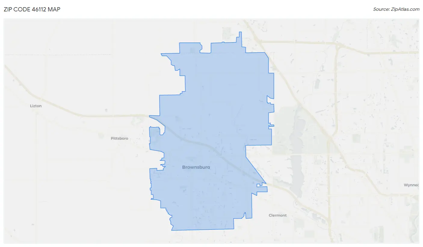 Zip Code 46112 Map