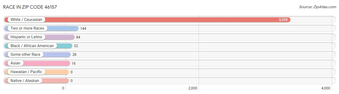 Race in Zip Code 46157