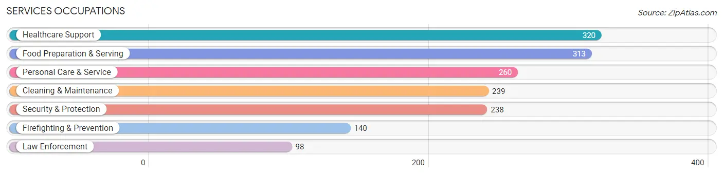 Services Occupations in Zip Code 46158