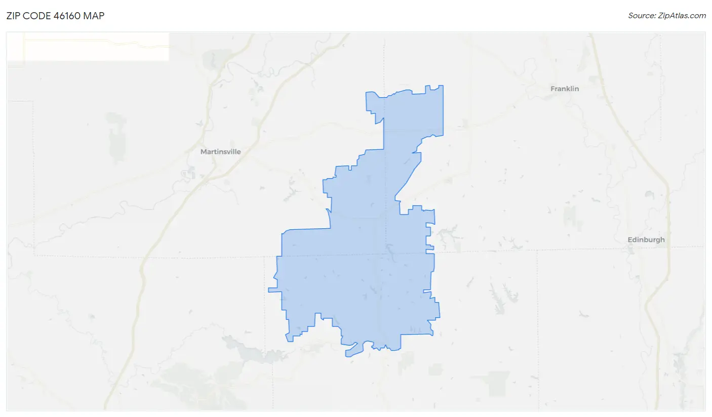 Zip Code 46160 Map