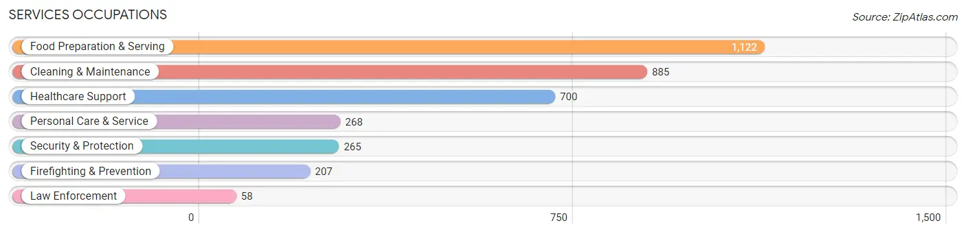 Services Occupations in Zip Code 46222