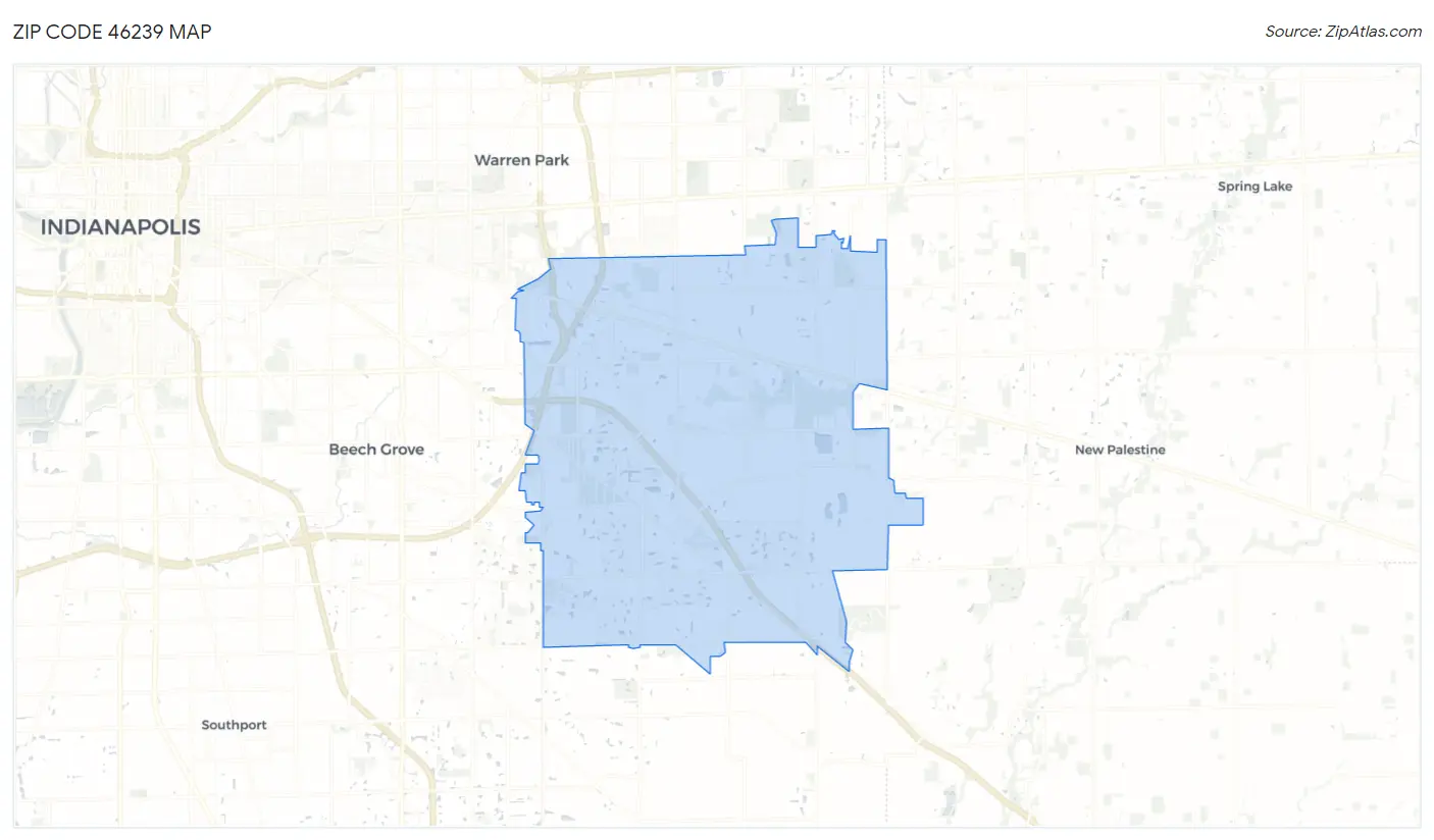 Zip Code 46239 Map