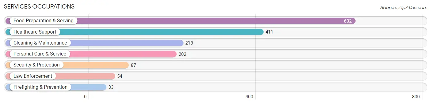 Services Occupations in Zip Code 46240