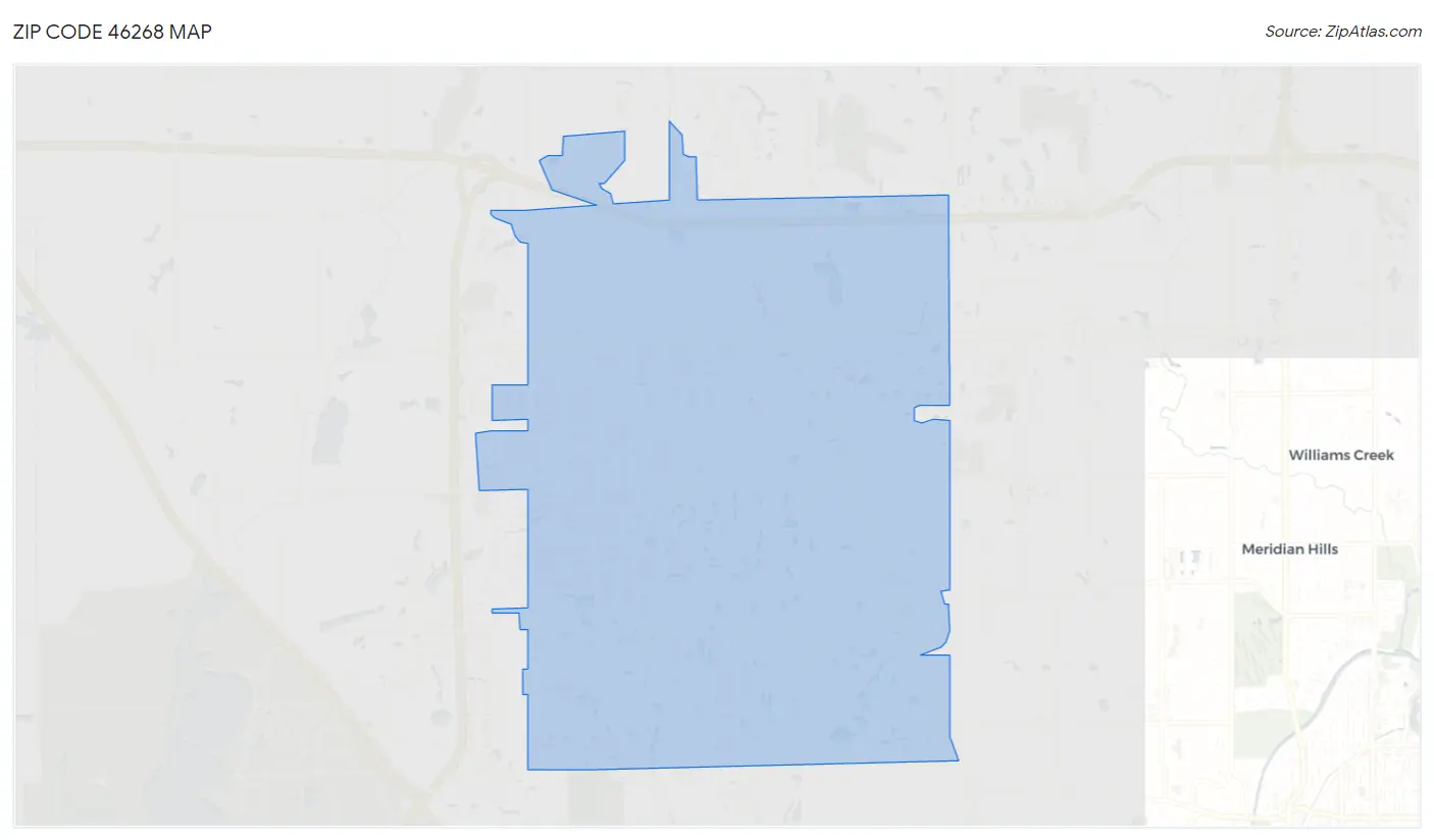 Zip Code 46268 Map