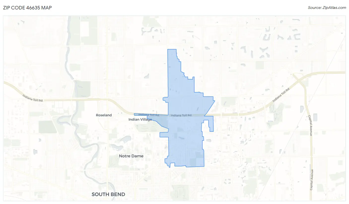 Zip Code 46635 Map