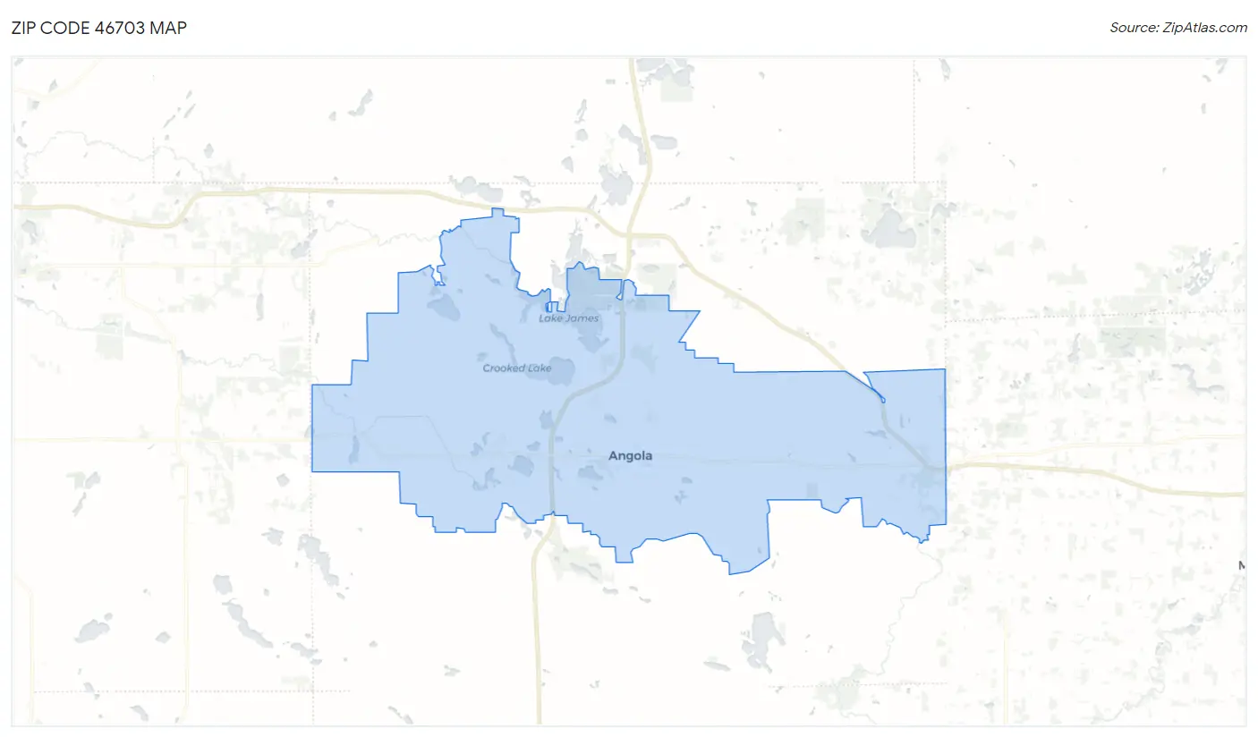 Zip Code 46703 Map